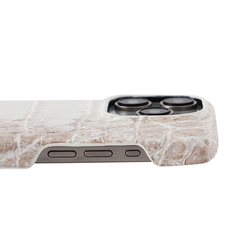 ヒマラヤ クロコダイル iPhone 15 plus Pro ProMax ケース カバー 高級 本革 本物 一枚革 12枚目の画像