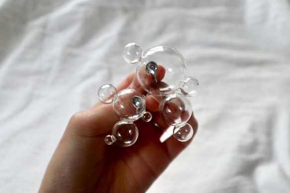 -soap bubbles- ガラス ピアスorイヤリング 3枚目の画像