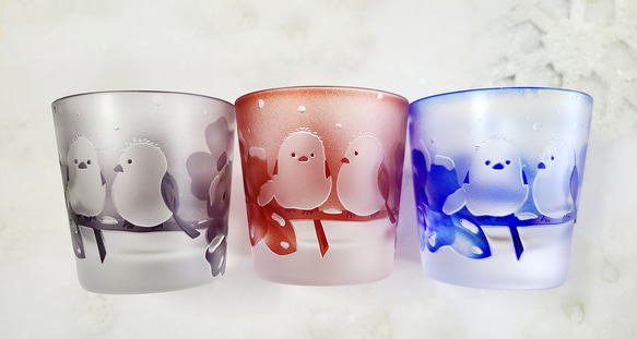 モコモコシマエナガ★銅赤ぐい呑み 8枚目の画像