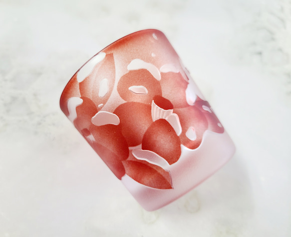 モコモコシマエナガ★銅赤ぐい呑み 2枚目の画像