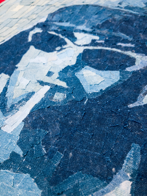 藍染襤褸 モザイク アート  Kurt Cobain カートコバーン Nirvana ニルヴァーナ ポスター  A3 2枚目の画像