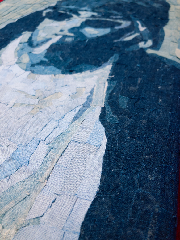 藍染襤褸 モザイク アート  Kurt Cobain カートコバーン Nirvana ニルヴァーナ ポスター  A3 3枚目の画像