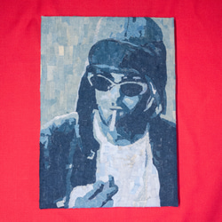 藍染襤褸 モザイク アート  Kurt Cobain カートコバーン Nirvana ニルヴァーナ ポスター  A3 1枚目の画像