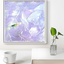 天界 - 抽象画 18×18㎝ 原画1点のみ テクスチャ インテリア ギフト