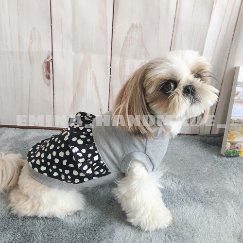 犬服 S わんこの普段着 グレープドット シースルードットタンク S M L