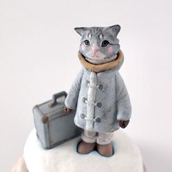 貓雕像 - 冬季之旅 第1張的照片