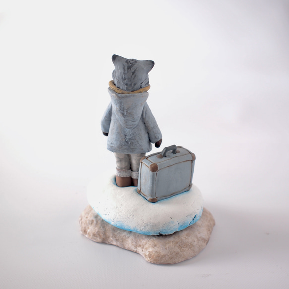 貓雕像 - 冬季之旅 第4張的照片