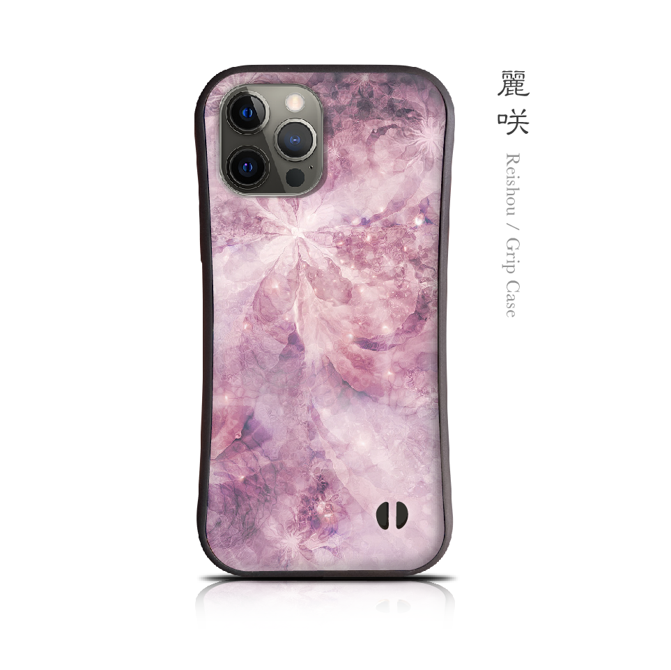 麗咲 - 和風 耐衝撃グリップiPhoneケース【iPhone17シリーズ対応/スマホカバー/iface型/和柄】