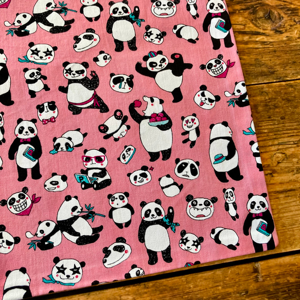 30×40ランチマット パンダ(ピンク) 1枚目の画像
