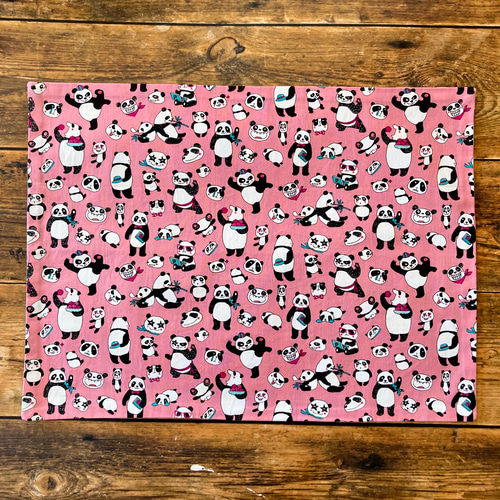 564 ぱんだ　パンダ　星　ピンク　ランチョンマット　30×40 名入れ 564 ぱんだ パンダ 星 ピンク ランチョンマット 30×40 名入れ 564
