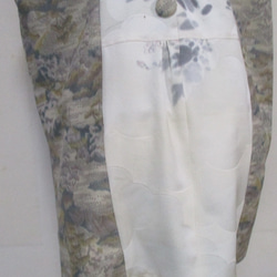 ７５２７　花柄の着物で作ったロングベスト　＃送料無料 8枚目の画像