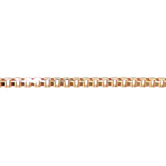 ベネチアン18金ネックレスチェーン（4面ダイヤカット）ピンクゴールド【K18PG】全長40㎝~45㎝　調整スライド付き 7枚目の画像