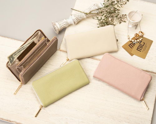 3日以内発送】1万円ジャストサイズ！柔らかシュリンクレザーのラウンド