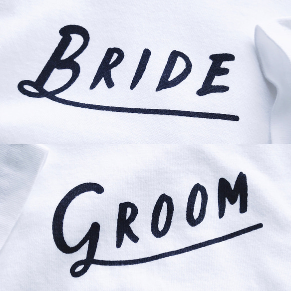【 ペアＴシャツ 】 GROOM & BRIDE Ｔシャツ ｜ 結婚式　ウェディング 9枚目の画像