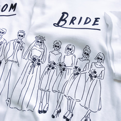 【 ペアＴシャツ 】 GROOM & BRIDE Ｔシャツ ｜ 結婚式　ウェディング 8枚目の画像