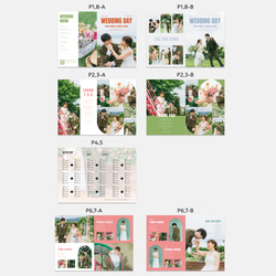 【即ダウンロード可】Canva用プロフィールブックテンプレート#Bloom 結婚式/席次表/テンプレ 5枚目の画像