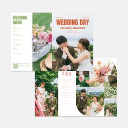 【即ダウンロード可】Canva用プロフィールブックテンプレート#Bloom 結婚式/席次表/テンプレ 4枚目の画像