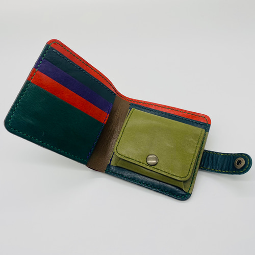 スキモレザー2つ折りウォレット 二つ折り財布 artesano_su 通販