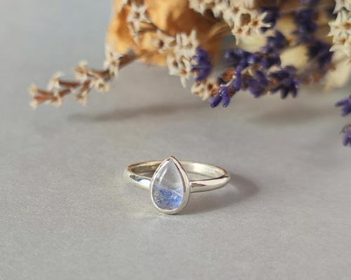 デュモルチライトインクォーツ リング 号クリスタルリング 青色鉱物付き デュモルチライトインクォーツ リング 号クリスタルリング 青色鉱物