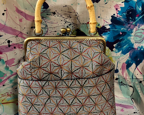 アンズルーム☆ハンドメイド☆着物 リメイク☆がま口バッグ
