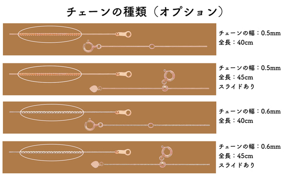 ベネチアン10金ネックレスチェーン（4面ダイヤカット）ピンクゴールド【K10PG】　全長40㎝~45㎝　調整スライド付き 15枚目の画像