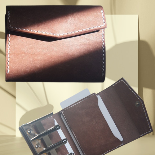 送料無料】マヤベリーのコインキャッチャーウォレット【ダークブラウン  