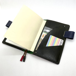肉球ワンポイントが可愛い 本革製A6手帳カバー (ほぼ日手帳オリジナル対応) 3枚目の画像