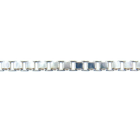 ベネチアン シルバーネックレスチェーン（4面ダイヤカット）SV925　レディース　全長40㎝~45㎝　調整スライド付き 6枚目の画像