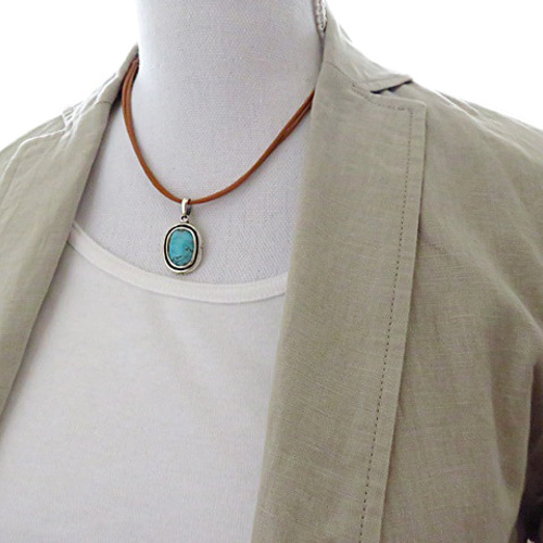 ターコイズ ネックレス ペンダント シルバー925 インディアン