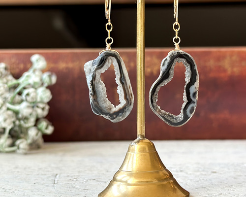 14kgfグリーンアゲートドゥルージーピアス/イヤリング 3d602dda4485c1ab71f42130ac5858