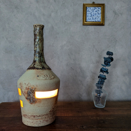 No．1】陶器のオブジェ・照明 スタンドライト・テーブルランプ