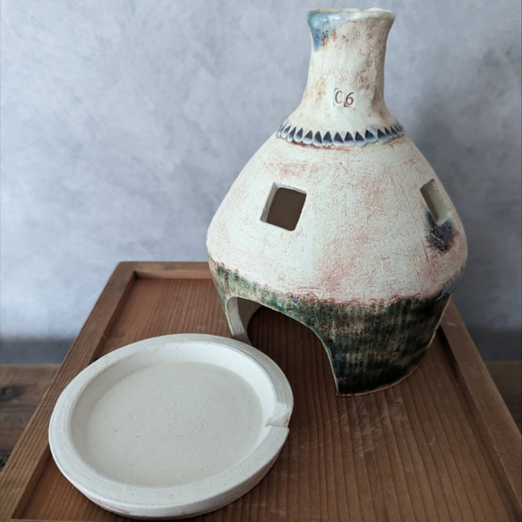 【Ｎｏ．４】陶器のオブジェ・照明 10枚目の画像