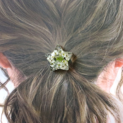 雪の華ヘアゴム｡*･ﾟmarry.c's handmadeaccessory 2枚目の画像