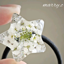 雪の華ヘアゴム｡*･ﾟmarry.c's handmadeaccessory 1枚目の画像