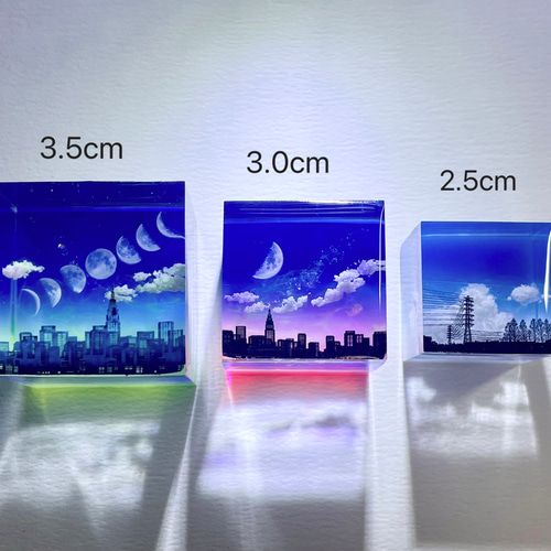 受注制作/M size】情景レジン-夜に向かう街 その他置物 Annie.art 通販