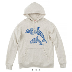 Labyrinth イルカ パーカー Labyrins Two Dolphins Zip Hoodie Gray | Shury