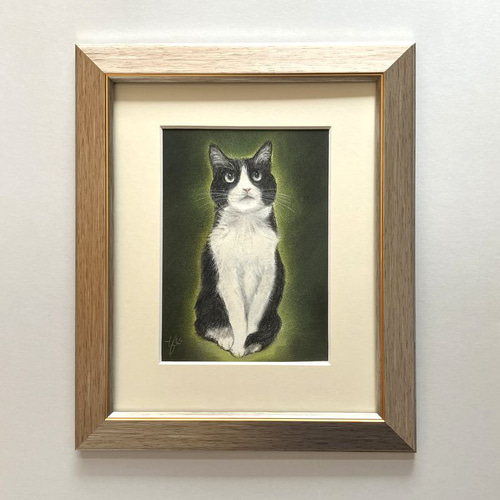 念じる（パステル画 原画） 絵画 にゃんずら 通販 17030899｜Creema