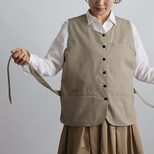 最終値下げ　リボンベスト　ジレ COS” フロントリボンベスト Black (COS/ベスト・ジレ) 106451926