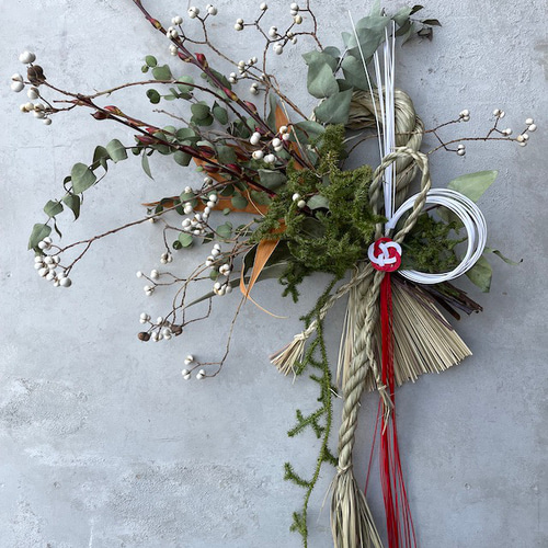 お正月飾り(ナンキンハゼ&ヒカゲノカズラ) / スワッグ お正月飾り