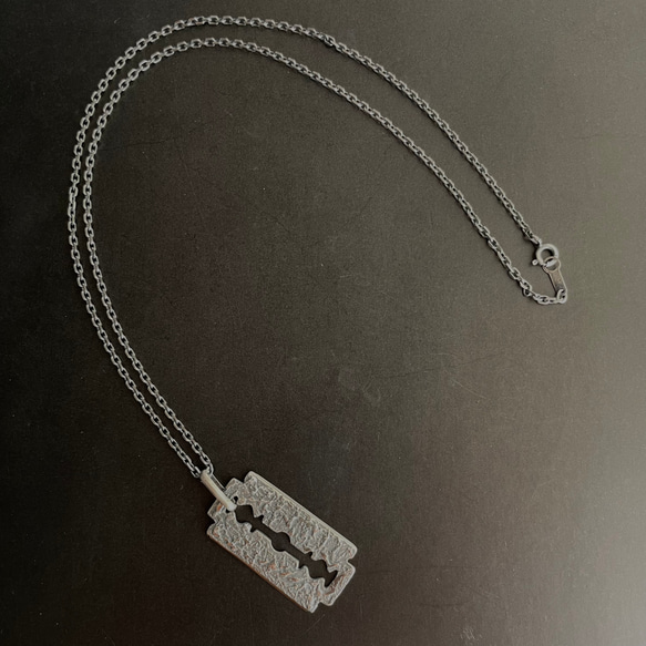 silver jewelry -ネックレス-RAZOR カミソリ　刃 2枚目の画像