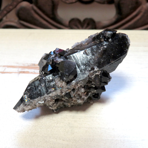 美しい鉱物標本】モリオン(黒水晶)の原石／83g その他置物