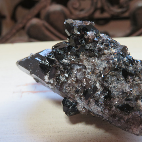 美しい鉱物標本】モリオン(黒水晶)の原石／83g その他置物