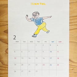 2024年　壁掛けカレンダー　A4サイズ（送料無料） 2枚目の画像