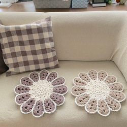 ☆♪ マーガレットの花おざぶセット(ナチュラルカラー) 3枚目の画像