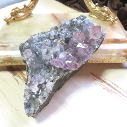 レース瑪瑙 ピンクアメジスト アゲート ジオード 晶洞 原石 その他置物