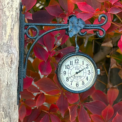 手作り置時計 Via Appia（流木掛けブラック時計　右側取付） 3枚目の画像