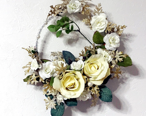 三日月リース　小花いっぱい 046d6bfadd0c9ecd1fbd17974ab0f4