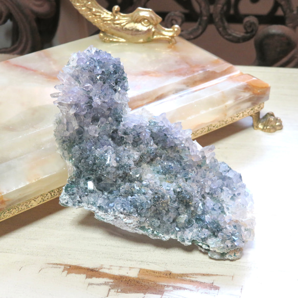 美しい鉱物標本】フラワーアメジストクラスター／122グラム その他置物