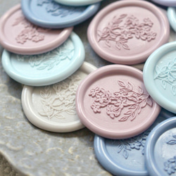 Wax seal stamp │ 茉莉花 / Jasmine │ シーリングスタンプ【25mm】 2枚目の画像