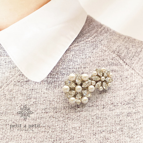 スワロフスキー®︎ ブローチ Allium double ギフトボックス付